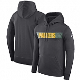Men's Green Bay Packers Nike Sideline Team Performance Pullover Hoodie Charcoal,baseball caps,new era cap wholesale,wholesale hats